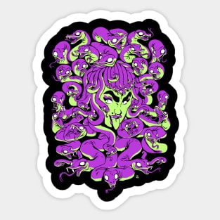 Medusa (purple and green) Sticker